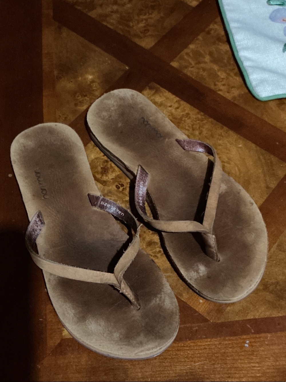 Women’s Brown Suede Flip Flop Sandals – Casual Everyday Style